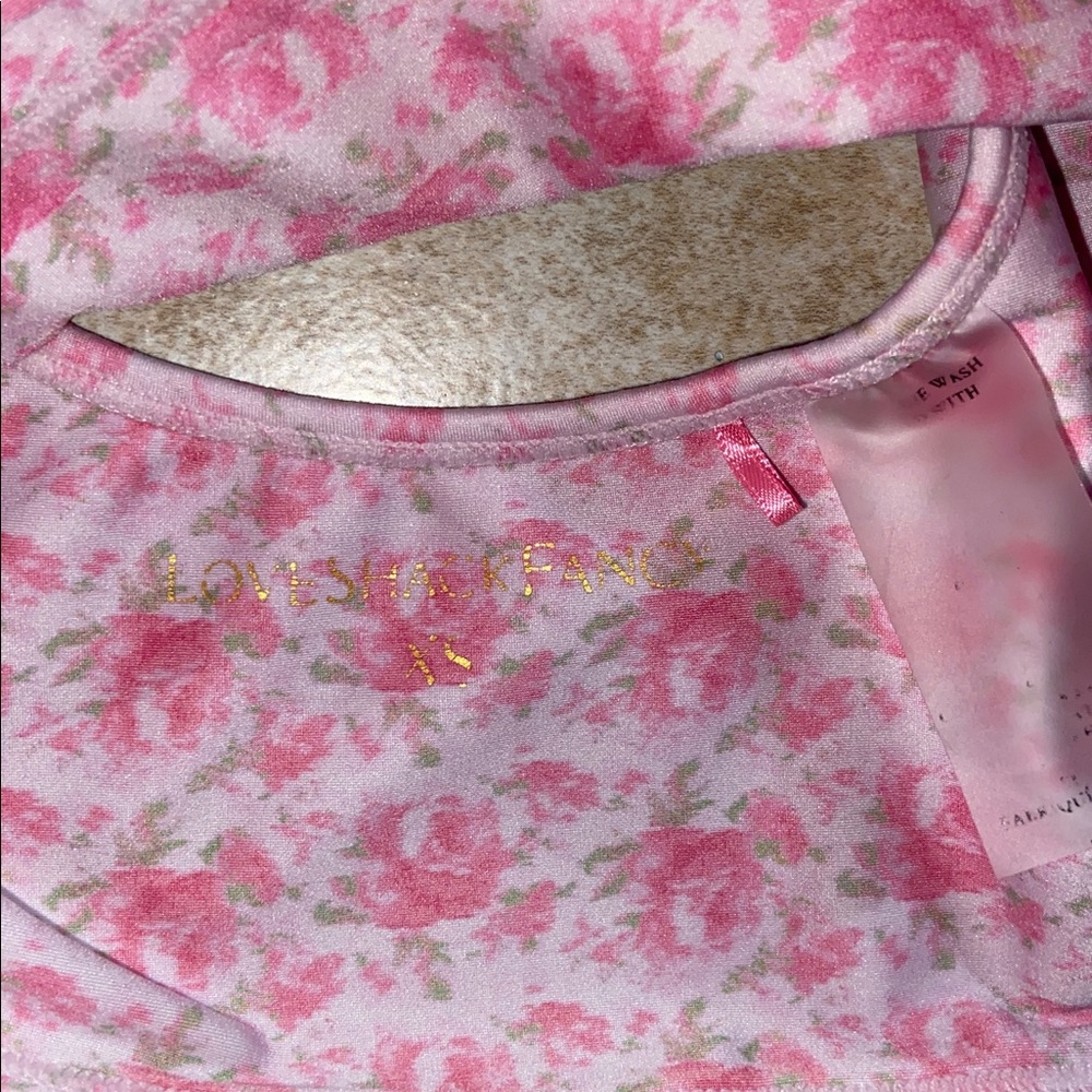 LoveShackFancy size XS Ornice Rose Sports Bra In Multi - Picture 5 of 5